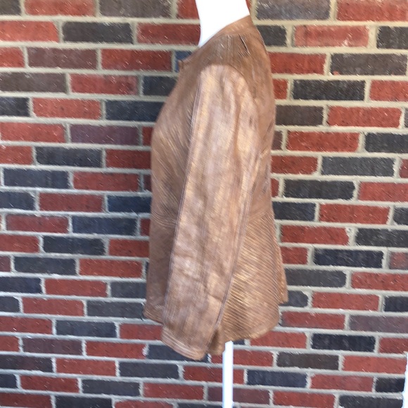 Leather BAGATELLE blazer 💯 - Picture 2 of 4